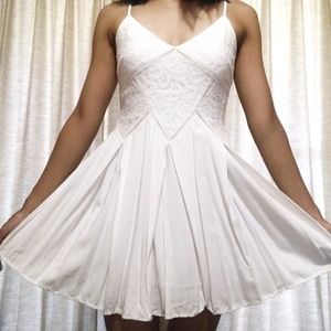 White A-line dress